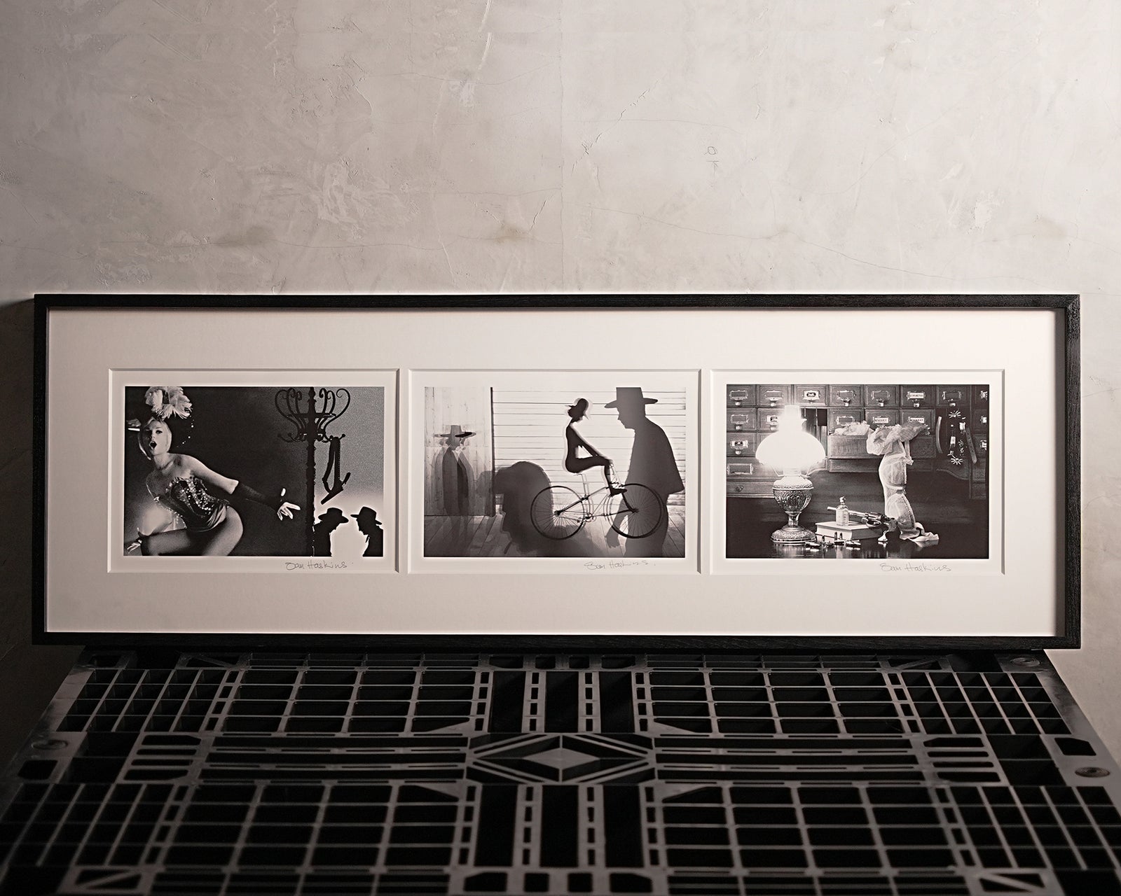 Sam Haskins - Cowboy Kate: Kate Cycling to the Saloon Series (3 Prints in one)